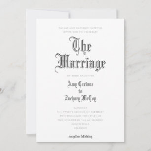 The Marriage Blackletter Wedding Invitation