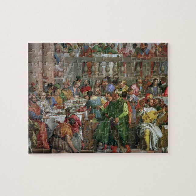 The Marriage Feast at Cana, detail of banqueting t Jigsaw Puzzle (Horizontal)