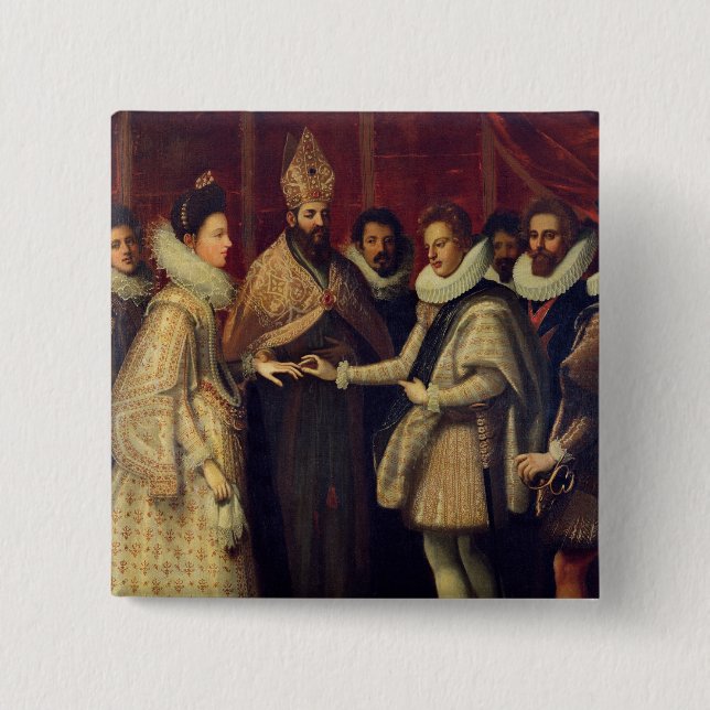 The Marriage of Catherine de Medici Pinback Button (Front)