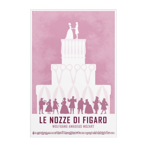 The Marriage of Figaro Mozart opera wedding cake Acrylic Print