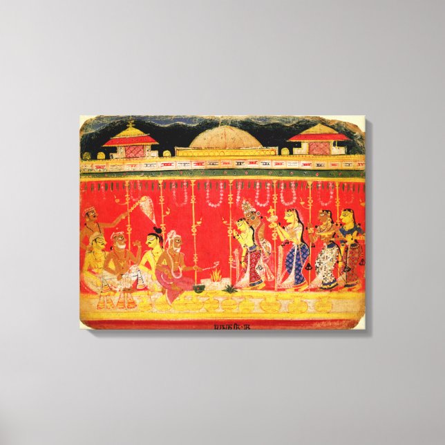 The Marriage of Krishna's Parents, from a disperse Canvas Print (Front)