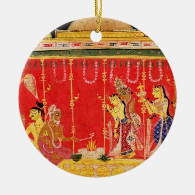 The Marriage of Krishna's Parents, from a disperse Ceramic Ornament (Front)