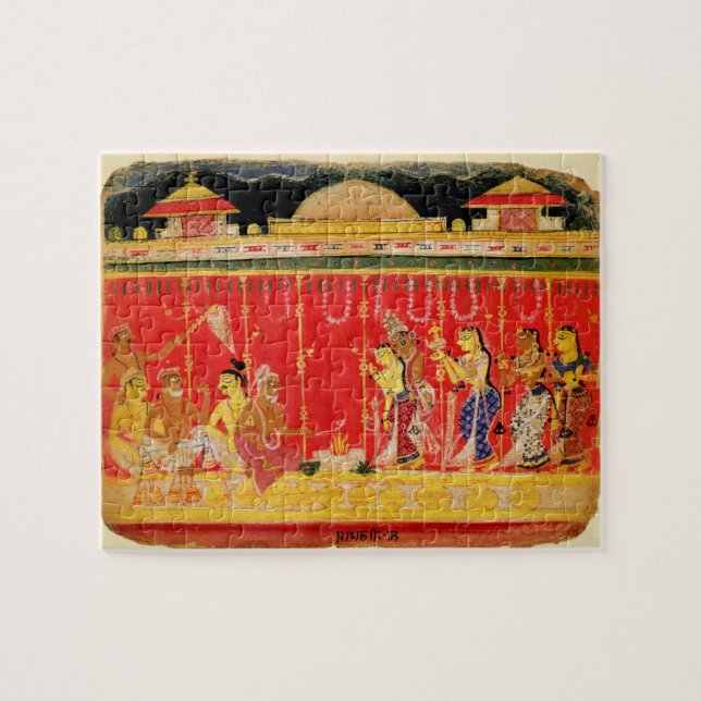 The Marriage of Krishna's Parents, from a disperse Jigsaw Puzzle (Horizontal)