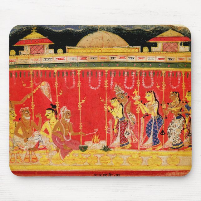 The Marriage of Krishna's Parents, from a disperse Mouse Pad (Front)