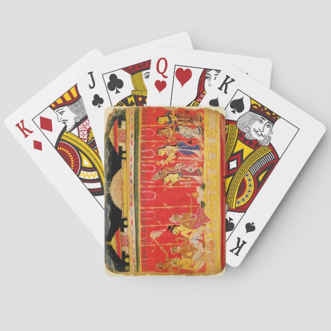 The Marriage of Krishna's Parents, from a disperse Poker Cards (Back)