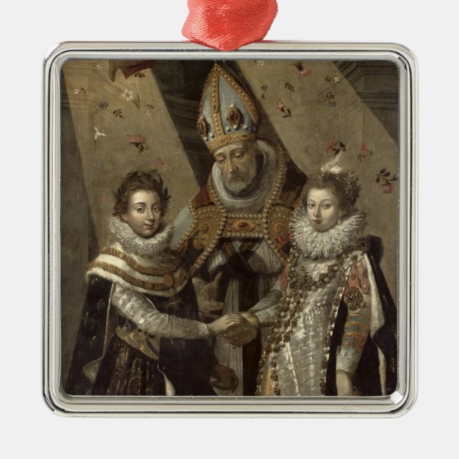 The Marriage of Louis XIII Metal Ornament (Front)