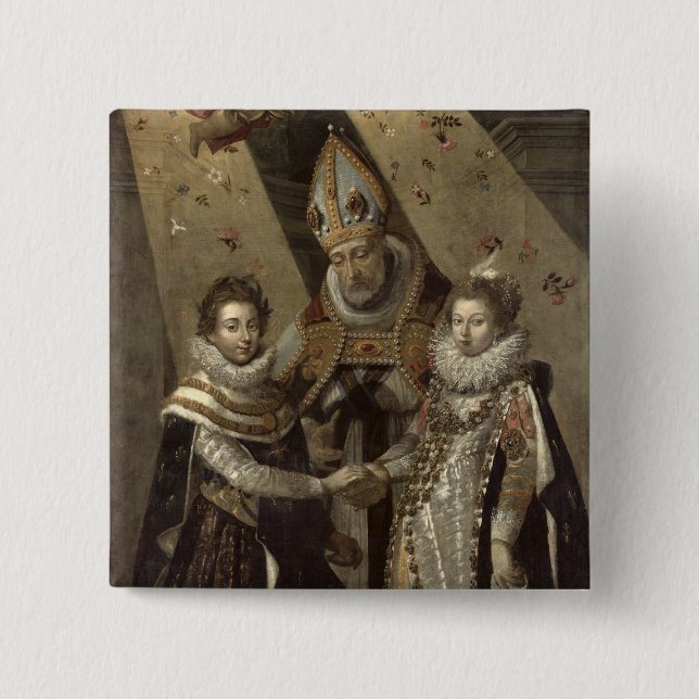 The Marriage of Louis XIII Pinback Button (Front)