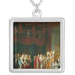 The Marriage of Napoleon I  and Marie Silver Plated Necklace