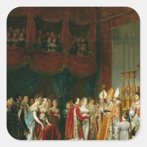 The Marriage of Napoleon I  and Marie Square Sticker