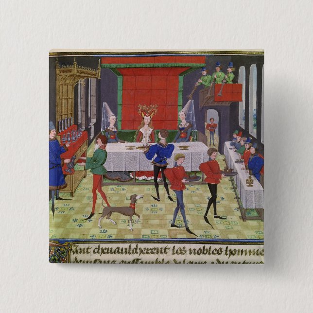 The Marriage of Renaud of Montauban and Clarisse Pinback Button (Front)