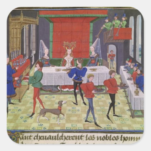 The Marriage of Renaud of Montauban and Clarisse Square Sticker