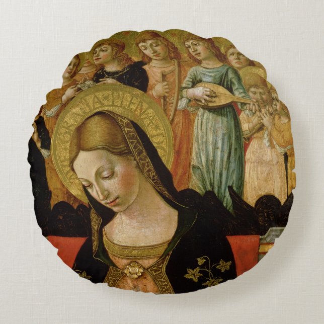 The Marriage of Saint Catherine of Siena Round Pillow (Front)