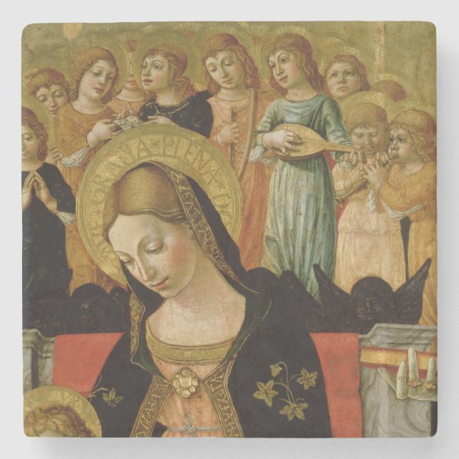 The Marriage of Saint Catherine of Siena Stone Coaster (Front)