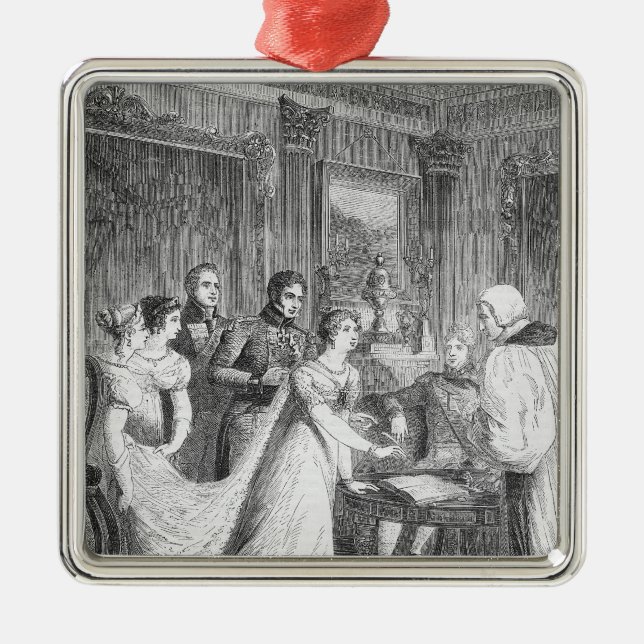 The Marriage of The Princess Charlotte of Metal Ornament (Front)