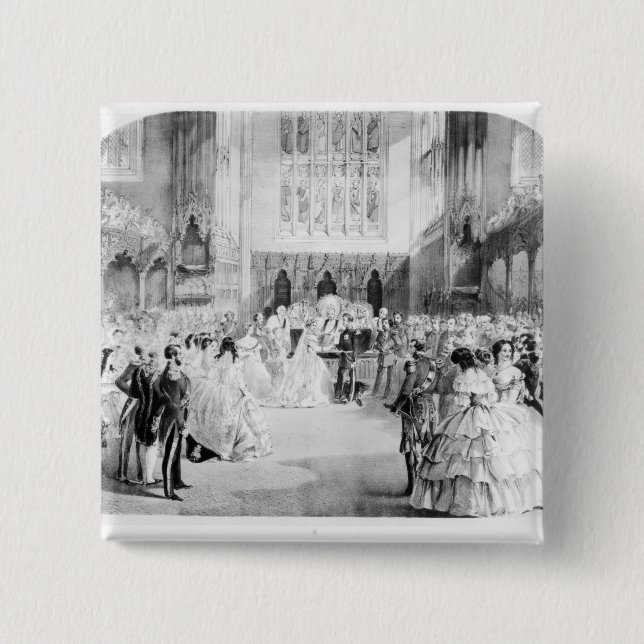 The Marriage of Victoria Pinback Button (Front)