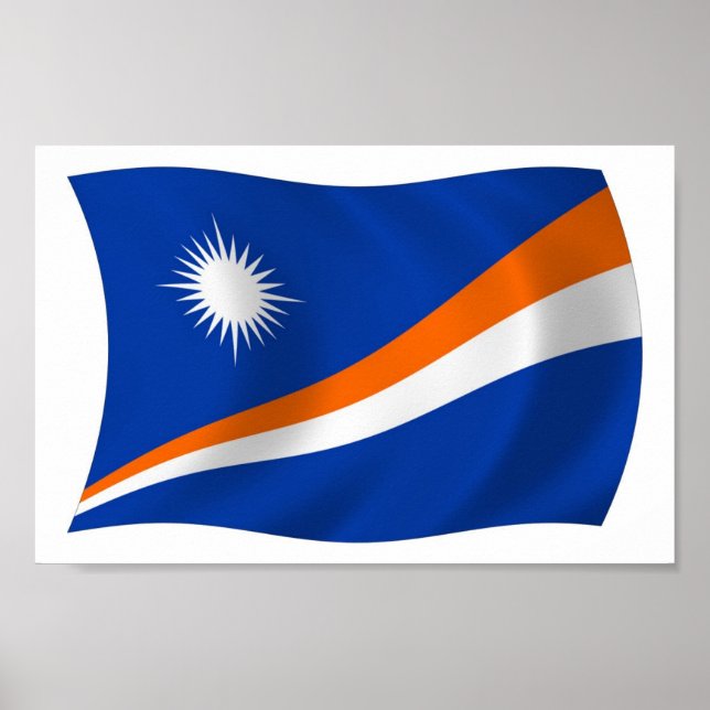 The Marshall Islands Flag Poster Print (Front)