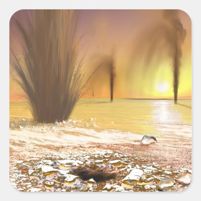 The Martian south polar ice cap Square Sticker (Front)