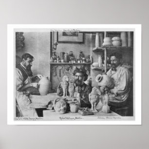 The Martin brothers in the studio at the Southall Poster