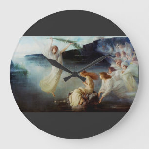 The martyrdom of Saint Christina Art Large Clock