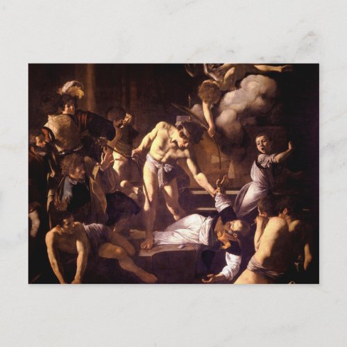 The Martyrdom of Saint Matthew by Caravaggio 1600 Postcard