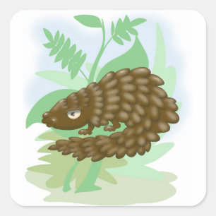 The Marvelous Little Pangolin Square Sticker