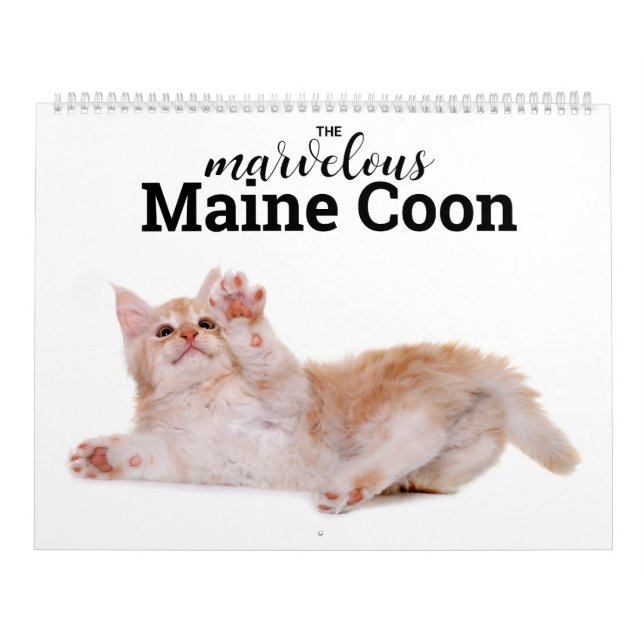 The Marvelous Maine Coon Calender Calendar (Cover)