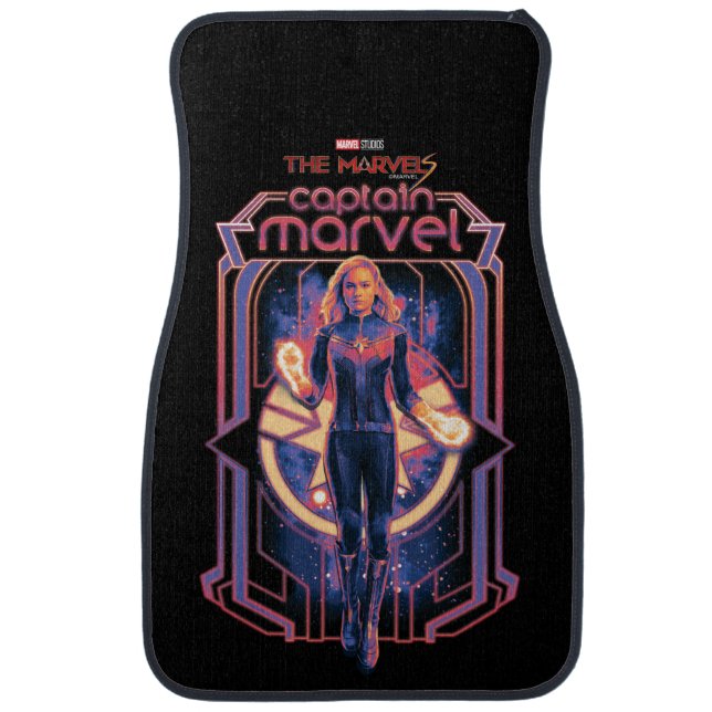 The Marvels Captain Marvel Character Graphic Car Floor Mat (Front)