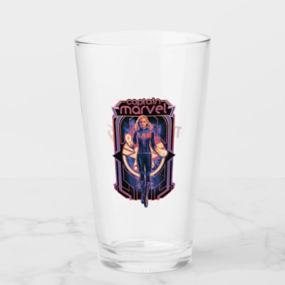 The Marvels Captain Marvel Character Graphic Glass