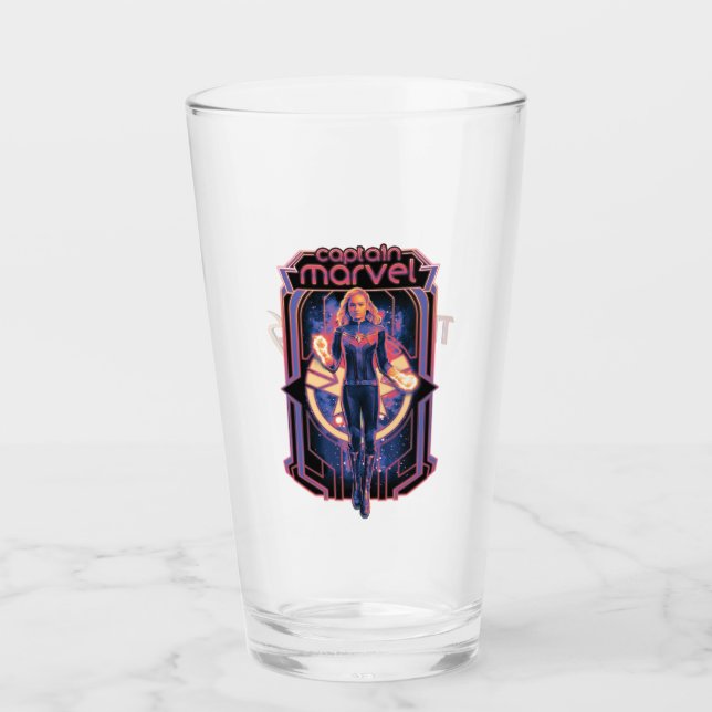 The Marvels Captain Marvel Character Graphic Glass (Front)