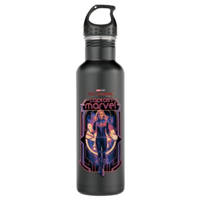 The Marvels Captain Marvel Character Graphic Stainless Steel Water Bottle