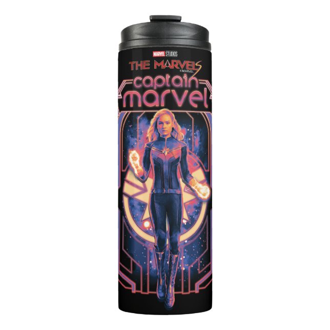 The Marvels Captain Marvel Character Graphic Thermal Tumbler (Front)