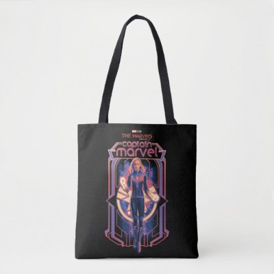 The Marvels Captain Marvel Character Graphic Tote Bag