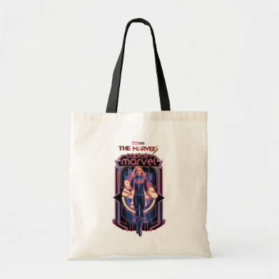 The Marvels Captain Marvel Character Graphic Tote Bag