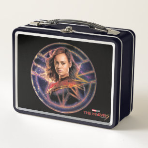The Marvels Captain Marvel Circle Badge Metal Lunch Box