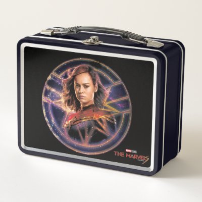 The Marvels Captain Marvel Circle Badge Metal Lunch Box