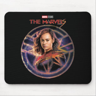 The Marvels Captain Marvel Circle Badge Mouse Pad
