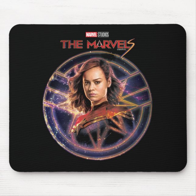 The Marvels Captain Marvel Circle Badge Mouse Pad (Front)