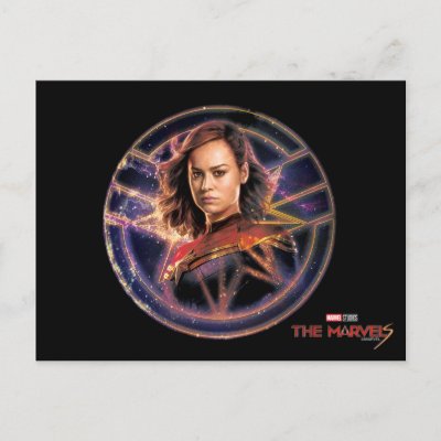 The Marvels Captain Marvel Circle Badge Postcard