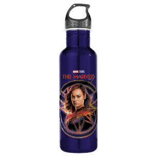 The Marvels Captain Marvel Circle Badge Stainless Steel Water Bottle