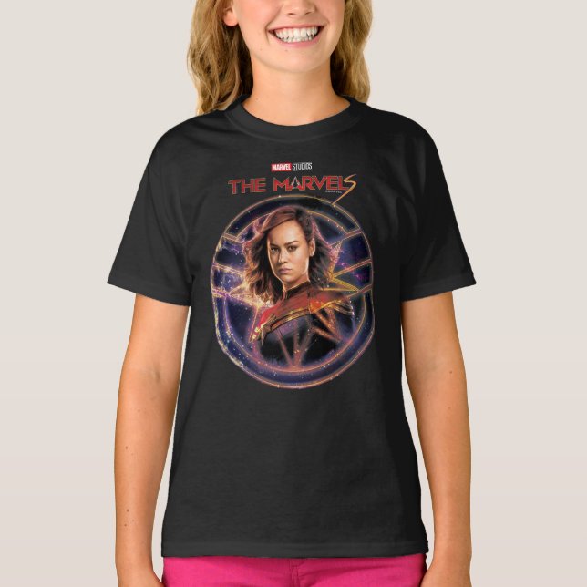 The Marvels Captain Marvel Circle Badge T-Shirt (Front)