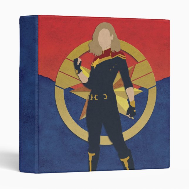 The Marvels Captain Marvel Cutout Graphic 3 Ring Binder (Front/Spine)