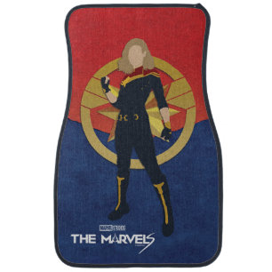 The Marvels Captain Marvel Cutout Graphic Car Floor Mat
