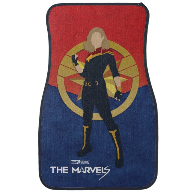 The Marvels Captain Marvel Cutout Graphic Car Floor Mat (Front)
