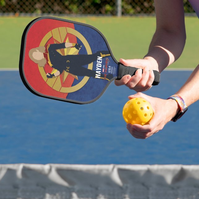 The Marvels Captain Marvel Cutout Graphic Pickleball Paddle (Insitu)