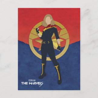 The Marvels Captain Marvel Cutout Graphic Postcard