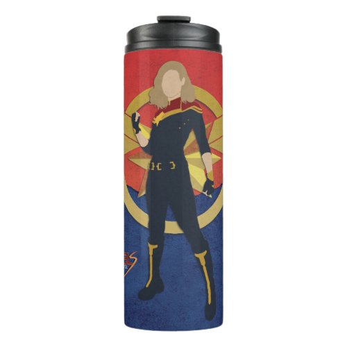 The Marvels Captain Marvel Cutout Graphic Thermal Tumbler