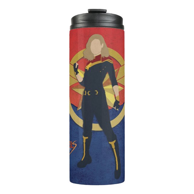 The Marvels Captain Marvel Cutout Graphic Thermal Tumbler (Front)