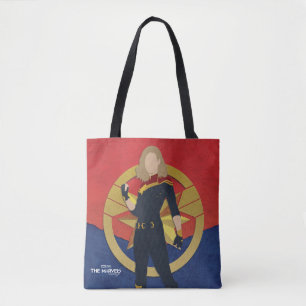 The Marvels Captain Marvel Cutout Graphic Tote Bag