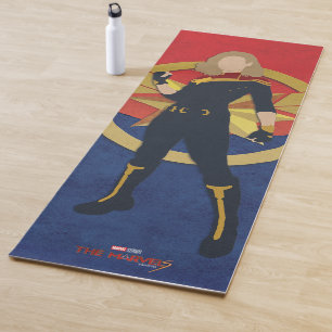 The Marvels Captain Marvel Cutout Graphic Yoga Mat