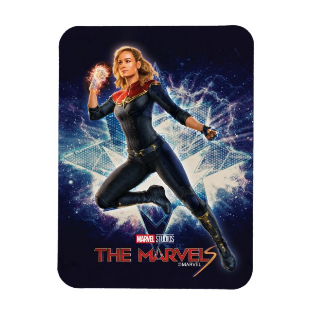 The Marvels Captain Marvel Star Graphic Magnet (Vertical)